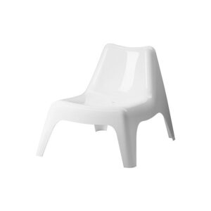 White Plastic Lounge Chair