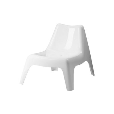 White Plastic Lounge Chair